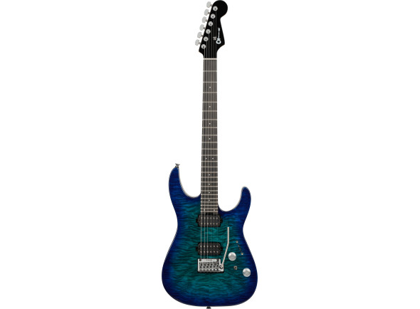 B-stock  Guitarra elétrica/guitares au format ST Charvel Pro-Mod Plus DK24 HH 2PT QM Touche Ébène Chlorine Burst B-Stock